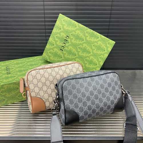 Gucci Gg Emblem series mini crossbody shoulder bag small square bag classic and