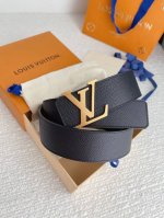 L0Uis Vuitt0N Lv Men's Premium Palm Print Belt, 40Mm Width, Featuring A Stainles