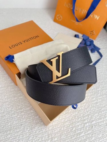 L0Uis Vuitt0N Lv Men's Premium Palm Print Belt, 40Mm Width, Featuring A Stainles