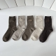 Special Packaging Ugg New Cashmere Embroidered Mid-Length Slouch Socks! Five pai