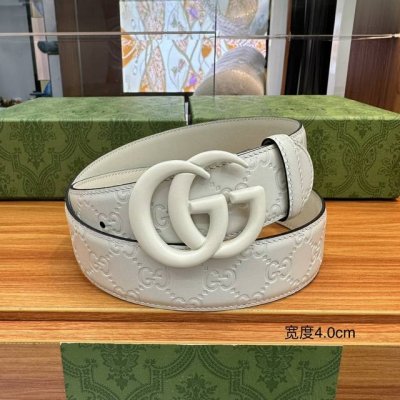 Gucccci Width: 4.0Cm, The Belt Body Is Made Of Off-White First-Layer Cowhide Wit