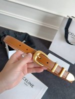 Celine. Celine Full set Western medium smooth cowhide leather belt Cowhide leath