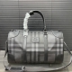 Burberry men's bag, printed travel bag, airport bag, classic and versatile, phot