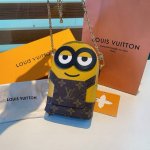 Lv Minions mobile phone bag, chain crossbody mobile phone bag, coin purse, can h