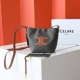 New Arrival | Celin* Cuir Triome Small Logo-Printed Cowhide Bucket Bag Continui