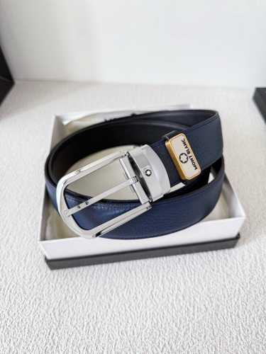 Product Name: Montblanc Original Belt, Leather Belt, Model: Pin Buckle, New Styl