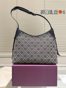 Tory Burch counter new monogram hobo bag classic navy blue logo more everyday si