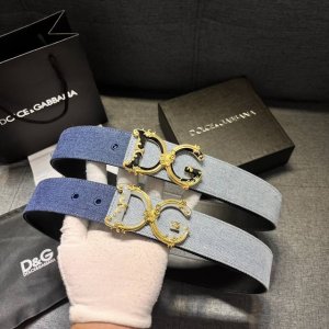 Dg, Width 4.0Cm Dolce&Gabbana New Vacuum-Plated Metal Logo Buckle With Dot Buckl