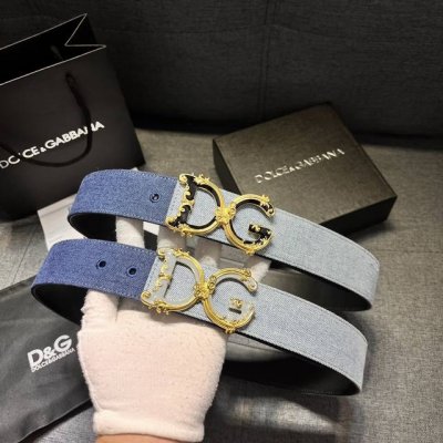 Dg, Width 4.0Cm Dolce&Gabbana New Vacuum-Plated Metal Logo Buckle With Dot Buckl