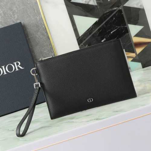 A5 Clutch Black grained calfskin leather Cd Icon logo P10,000 Reference: 2Esca49