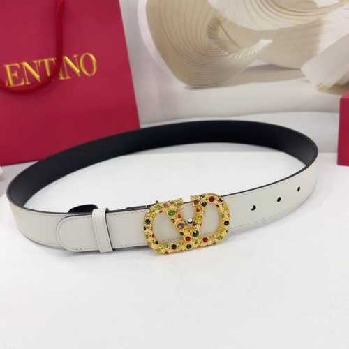 Special 3.0Cm Valentino Belt, Double-Sided Top-Grain Leather, Length: 75, 80, 85