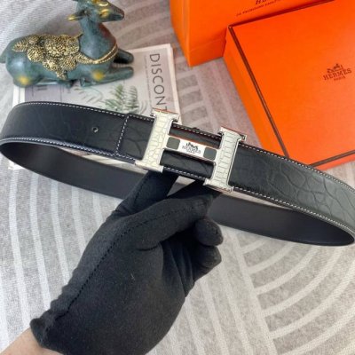 Herm S Special Leather Belt Series, Genuine Stainless Steel Buckle, Soft And Com