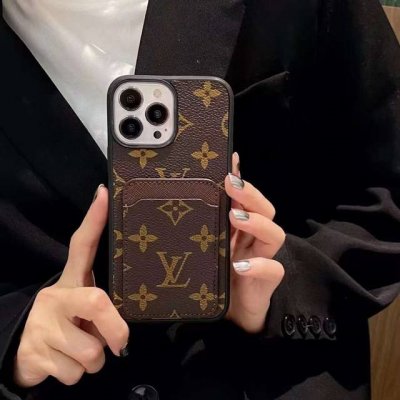 lv Classic Popular Old Flower Mobile Phone Case Lv Old Flower Card Insert Ful