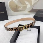 3.0Cm D&G Belt, Double-Sided Top-Grain Leather With A Matte Finish, Lengths: 75,