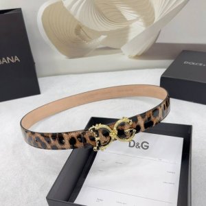 3.0Cm D&G Belt, Double-Sided Top-Grain Leather With A Matte Finish, Lengths: 75,