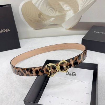 3.0Cm D&G Belt, Double-Sided Top-Grain Leather With A Matte Finish, Lengths: 75,