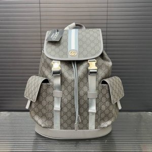 Gucci Gucci printed Double G backpack, unisex backpack, real product photo, orig