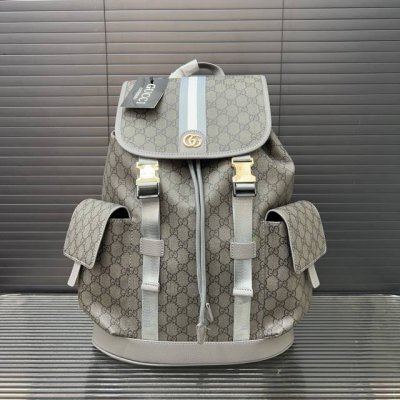 Gucci Gucci printed Double G backpack, unisex backpack, real product photo, orig