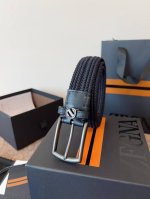 Zegna's new Spring/Summer 25 men's braided belt! Made from genuine rayon and lin