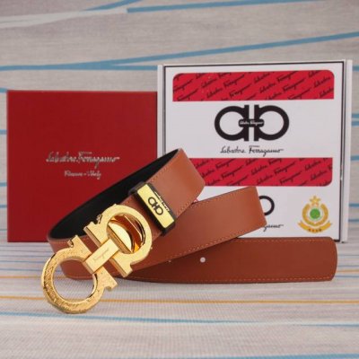 Belt: Ferragamo Original Single-Piece Cowhide Belt Men's Belt: 100% Top-Grain Co