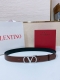 vlogo Signature Buckle Shiny Calfskin Belt - Swarovski Diamond Shiny Buckle -