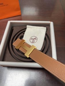 Original quality Hermes H four-corner welding point brushed gold palladium buckl