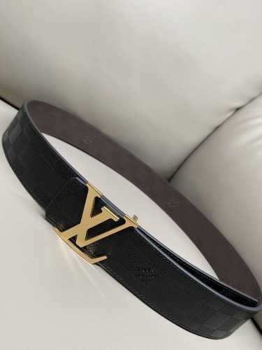 Lv Louis Vuitton Reversible 4.0 Hot-pressed 3D Calfskin High-Quality Steel Buckl