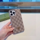 Gucci Classic Old Flower Shell Metal Label Oil Edge Mobile Phone Case Official W