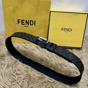 Fendi full packaging, same style as in boutiques, 4.0cm wide, double-ring revers