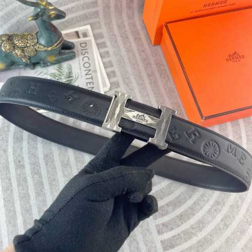 Herm S Special Leather Belt Series, Original Hardware Boutique Stainless Steel B
