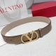 4.0Cm Valentino belt, double-sided first-layer imported cowhide, length: 75.80.8