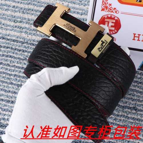 Men's Belt: Hermes Original Men's Leather: 100% Top Layer Cowhide, Guaranteed Ge