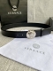 Width 4.0 Cm Versace This Goatskin Belt Features A Buckle Adorned With The Brand