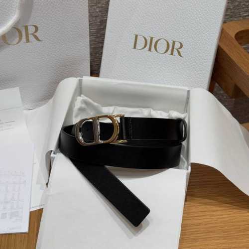 New Cd Women's Belt, Top Grade Cowhide Leather Belt, 2.5mm, with Cd Logo Buckle,