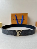 4.0 Width: This Lv Dimension reversible belt blends creative heritage with a sop
