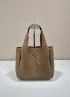 Nude Leather Basket 1Bg335 Large New Bucket Bag DDD. Made with imported nubuck l