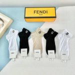 A box of five high-quality Fendi socks with packaging