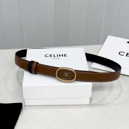 Celin E New 3D Buoy Buckle Women's Belt, Italian Imported Calfskin with Brass Bu - Click Image to Close