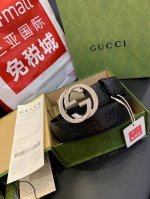 Gucci original single authentic Gucci classic belt with large embossed flower si