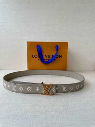 3.0 Cm Width Lv Double-Sided Alligator Leather Belt Reinterprets Louis Vuitton's