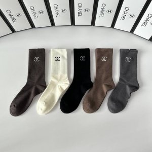 Special boutique packaging Chanel new wool mid-length slouch socks! Five pairs p