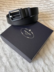 Rada Men's Reversible Waistband Belt (3.4cm), same style as in Prada boutiques. Rada Men's Reversible Waistband Belt (3.4cm), same style as in Prada boutiques.