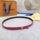 2.0Cm Louis Vuitton Lv Belt, Double-Sided Full-Grain Calf Leather, Length: .75,