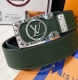Belt: Louis Vuitton Top Replica - Belt: 100% imported top-grain cowhide, genuine