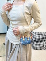New Lv Handbag Mini Denim Pillow Bag with Chain Louis Vuitton Lv Mini Handbag Pi