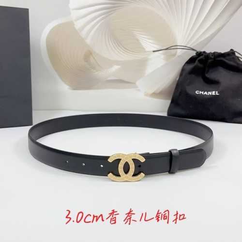 Special 3.0Cm Chanel Belt, Double-Sided Top-Grain Leather, Length: 75Cm, 80Cm, 8