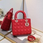 Five-grid sheepskin red My Lady new design, flap bag, one-shoulder handbag clas