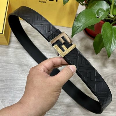 Fendi Full Set Packaging, Same As In-Store, 40Mm Wide Belt With Logo Design. Ori