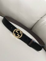 Reversible Classic Hot-Pressed 3.7 Reversible Belt: One side is Gucci Signature