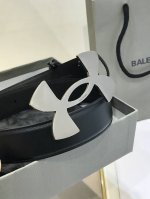 Batch: Balenciga Fall-Winter, Width 35Mm, Black Belt Featuring Retro Aesthetic D